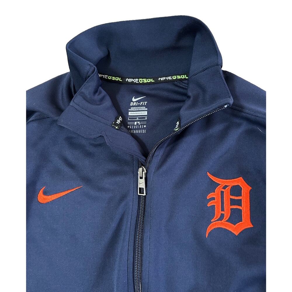Nike Dri-fit Detroit Tigers MLB Embroidered Blue Men’s Full Zip Jacket Large - Picture 4 of 7